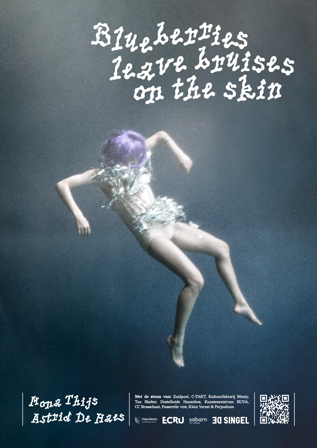 Blueberries leave bruises on the skin poster